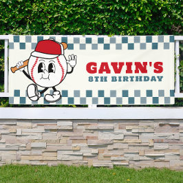 レトロカスタム野球バースデーパーティービニールアウトドア 横断幕