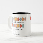 レトロカスタム隣人by偶然の友だちbyチョイス ツートーンマグカップ (正面左)