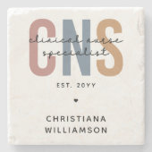 レトロカスタムCNS臨床ナース専門医 ストーンコースター (正面)