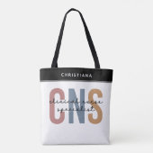 レトロカスタムCNS臨床ナース専門医 トートバッグ (裏面)