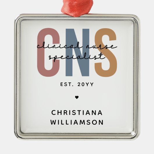 レトロカスタムCNS臨床ナース専門医 メタルオーナメント (正面)