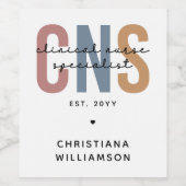 レトロカスタムCNS臨床ナース専門医 ワインラベル (シングルラベル)