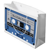 レトロカセットカスタムテープ抱き枕 ラージペーパーバッグ (裏面アングル)