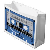 レトロカセットカスタムテープ抱き枕 ラージペーパーバッグ (正面アングル)