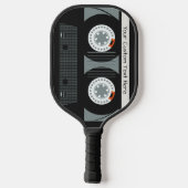 レトロカセットカスタムテープ文字 ピックルボールラケット (裏面)