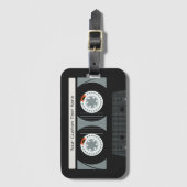 レトロカセットカスタムテープ文字 ラゲッジタグ (正面縦)