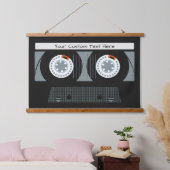 レトロカセットカスタムテープ文字 吊り下げ型タペストリー (寝室)
