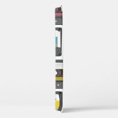 レトロカセットテープをドッドに入れたシームレスなパターン Case-Mate iPhoneケース (裏面 / 右)