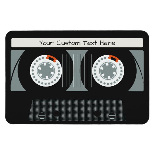 レトロカセットテープカスタム文字磁石 マグネット (横)