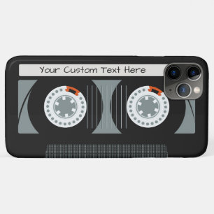 レトロカセットテープカスタム文字電話ケース iPhone 11 PRO MAXケース