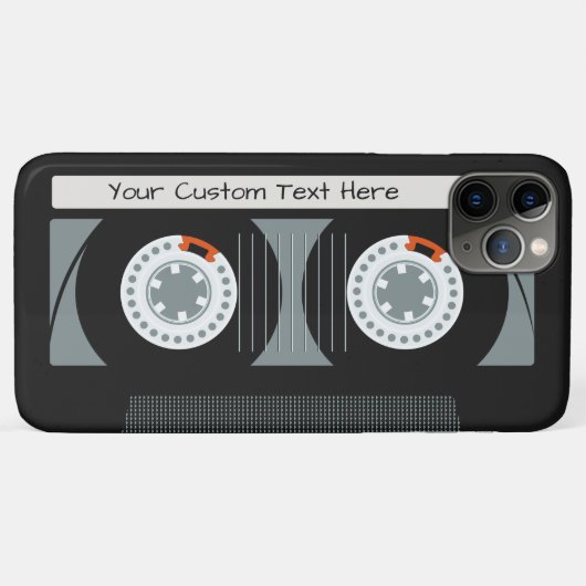 レトロカセットテープカスタム文字電話ケース Case-Mate iPhoneケース (裏面(横))