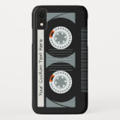 レトロカセットテープカスタム文字電話ケース Case-Mate iPhoneケース (裏面)