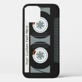 レトロカセットテープカスタム文字電話ケース Case-Mate iPhoneケース (裏面)