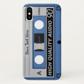 レトロカセットテープカスタム電話ケース Case-Mate iPhoneケース (裏面)