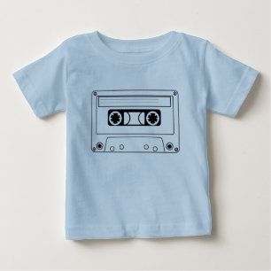 レトロカセットテープグランジ音楽 ベビーTシャツ