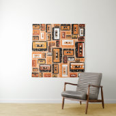 レトロカセットテープシームレスパターン タペストリー (インサイチュ)