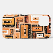 レトロカセットテープシームレスパターン Case-Mate iPhoneケース (裏面 (横))