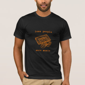 レトロカセットテープデザイン レスパープルモアミュージック Tシャツ