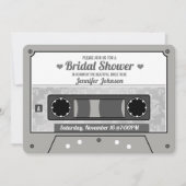 レトロカセットテープブライダルシャワー 招待状 (正面)