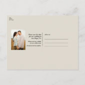 レトロカセットテープベージュグレー90年代の保存日 案内ポストカード (裏面)