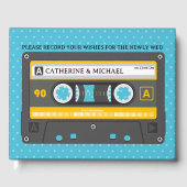 レトロカセットテープミュージカルポップ・アートのおもしろい結婚アート ゲストブック (正面)