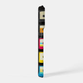 レトロカセットテープ柄 - ビンテージミュージック iPhoneケース (右側面)