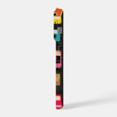 レトロカセットテープ柄 - ビンテージミュージック iPhoneケース (左側面)