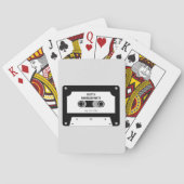 レトロカセットテープ白黒バチュラーパーティ トランプ (裏面)