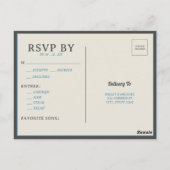 レトロカセットテープ素晴らしザヒット結婚式RSVP ポストカード (裏面)