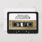レトロカセットテープ結婚式の引き出物サンキューカード サンキューカード (裏面)