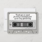 レトロカセットテープ結婚式の引き出物 サンキューカード (裏面)