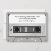 レトロカセットテープ結婚式の日付を保存 招待状 (裏面)