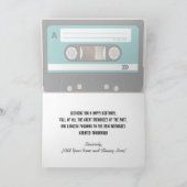 レトロカセットテープ誕生日カード カード (内部)