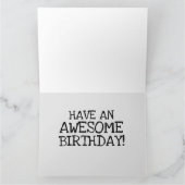 レトロカセットテープ誕生日グリーティングカード カード (内部)