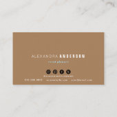 レトロカセットテープ音楽ブルー 名刺 (裏面)