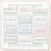 レトロカセットテープ80s ガラスコースター (裏面)