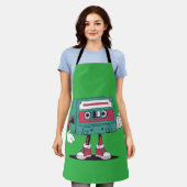 レトロカセットテープ。 エプロン (着用した状態)