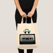 レトロカセットテープ デジタルじゃない誕生日 トートバッグ (正面(商品))