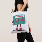 レトロカセットテープ。 トートバッグ (クローズアップ)
