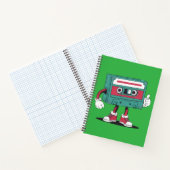 レトロカセットテープ。 ノートブック (内部)