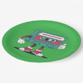 レトロカセットテープ。 ペーパープレート (アングル)