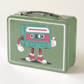 レトロカセットテープ。 メタルランチボックス (裏面)