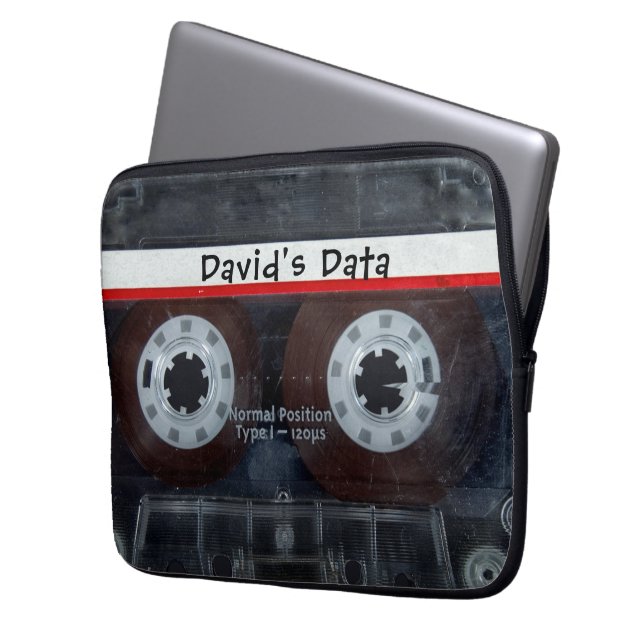 レトロカセットテープ ラップトップスリーブ (正面左)