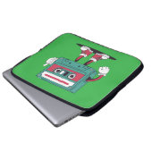 レトロカセットテープ。 ラップトップスリーブ (正面下部)