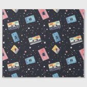 レトロカセットテープ(宇宙宇宙) ラッピングペーパー (フラット)
