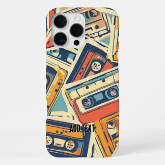レトロカセットテープ 80年代音楽ファン愛好者 iPhone 16 PRO MAXケース