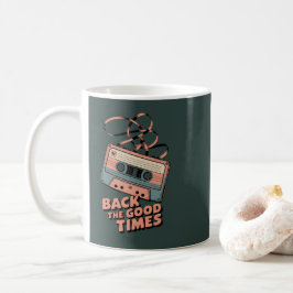 レトロカセットテープ – “Back to the Good Times” ヴィニール コーヒーマグカップ