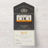 レトロカセットテープOldie But Goodie 結婚's オールインワン招待状 (内側)