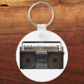レトロカセットプレーヤー音楽ヒップスターステレオテープ キーホルダー (正面)