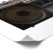 レトロカセットプレーヤー音楽ヒップスターステレオテープ ポスター (角)